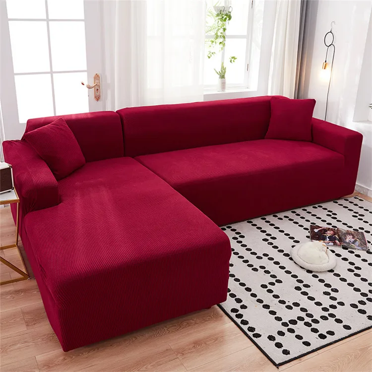 Высококачественный раздвижной моющийся эластичный чехол для дивана L-образной формы