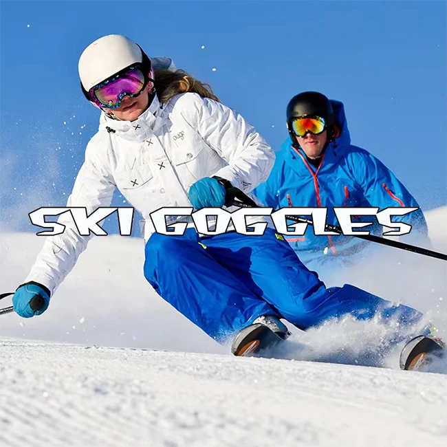 In-Stock Custom Ski Style Snow Goggles Anti-Fog Sports Eyewear for Ice Skating and Snowboarding