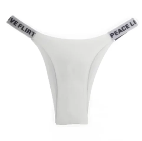 Solid Color English Belt Bikini Sexy Fashionable Hot Stretch Thong Women Comfortable Breathable Ladies Panties