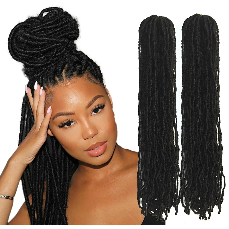 Wholesale Soft Sister Locks Hair Extension Afro Crochet Braids Ombre 18 Inch Sister Locs Synthetic Hair for Women Locs Crochet