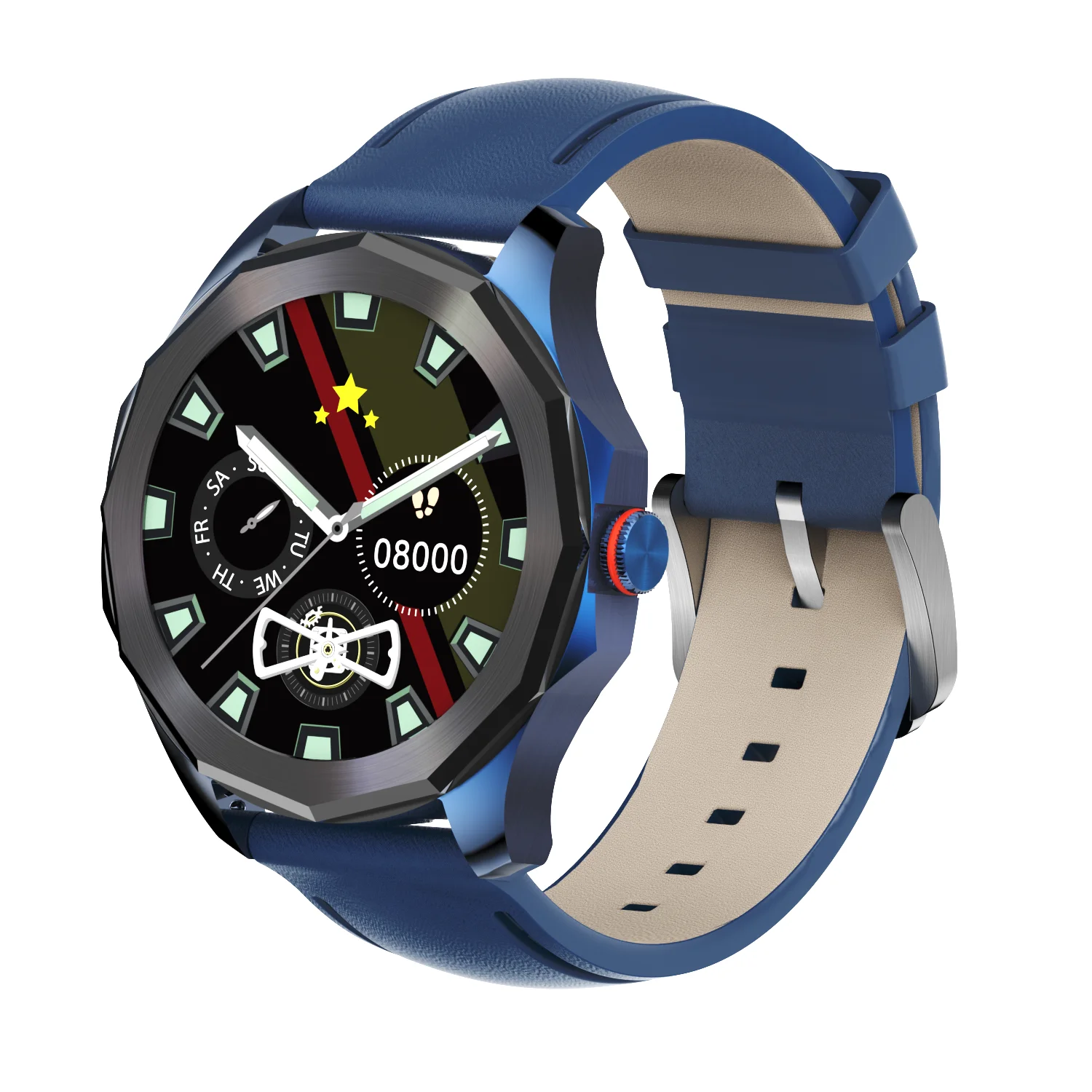 2021 BT4.0 Blue mobile phone touch circle men women sports Heart Rate Fitness round Waterproof dropshipping smart watch