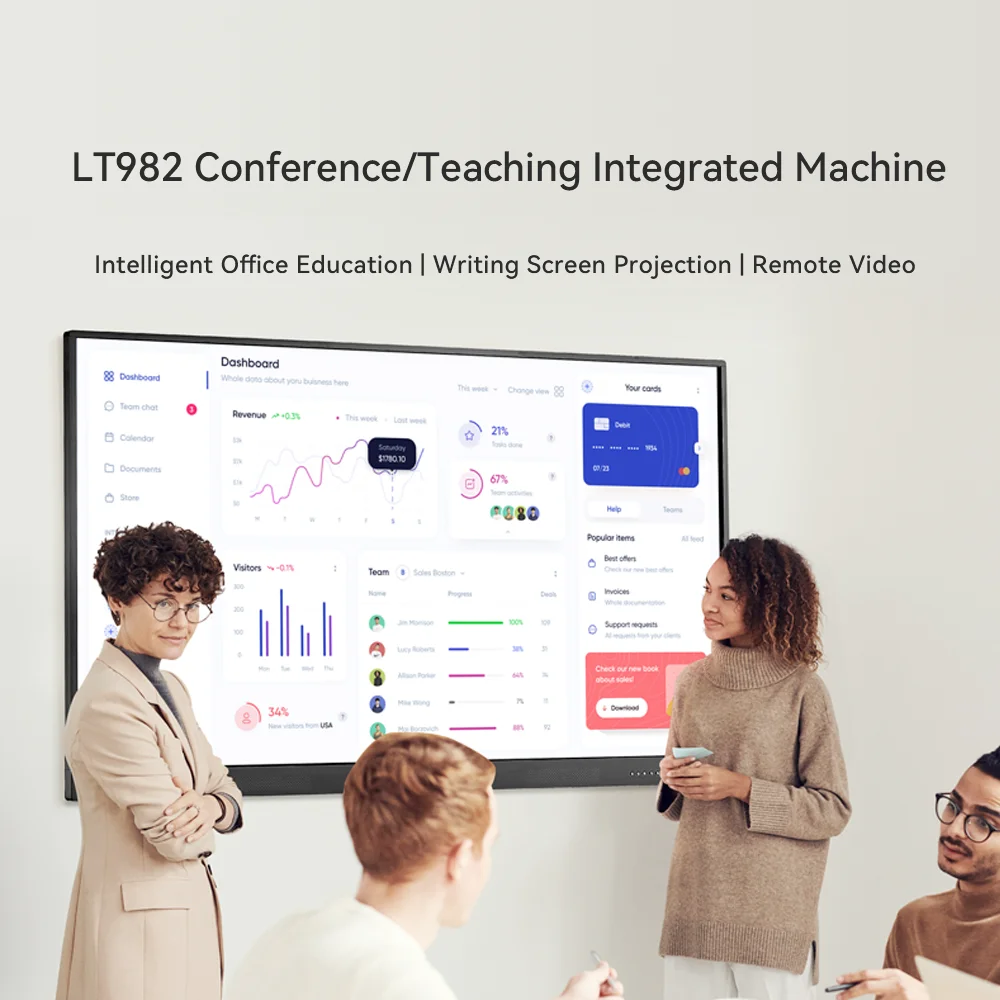 Riotouch new arrive LT982 interactive touch flat panel education smart whiteboard for school teaching