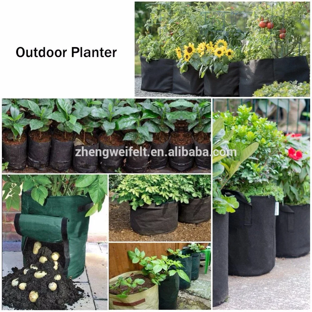 2022 planter bag Potato planter bucket round opening felt nutrient bag plant planter bag