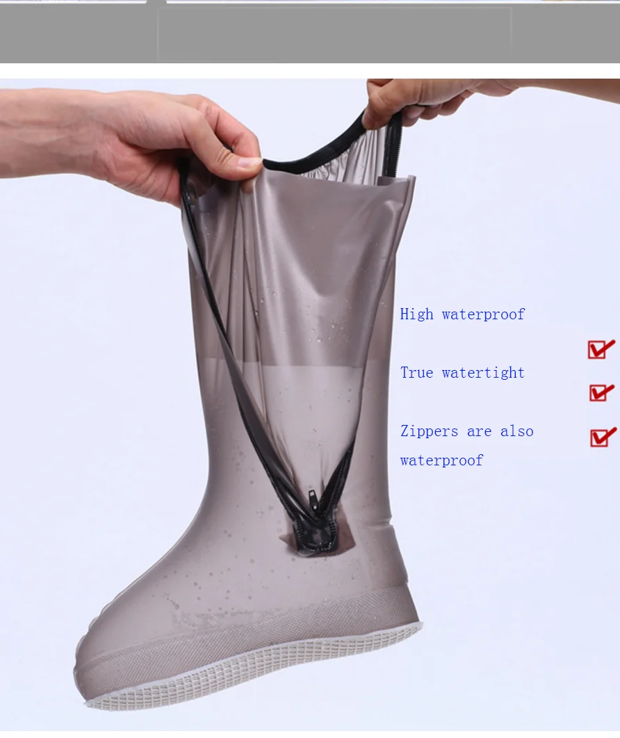
Rain-proof shoe cover male and female students high tube long tube waterproof rain 