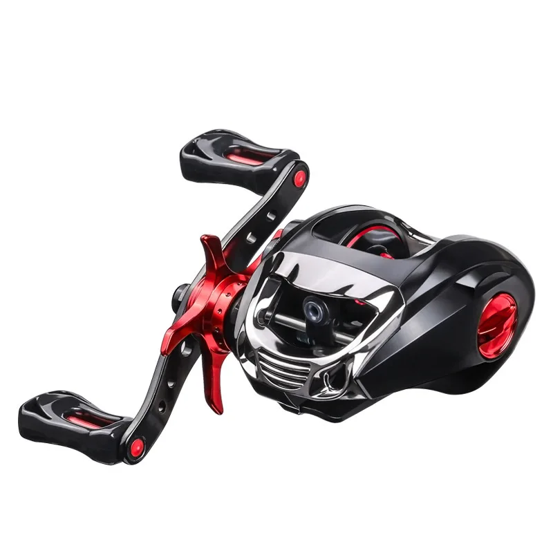 LINNHUE BT Red Left Hand 12+1 6.3:1 200g Magnetic Brake Fishing Reel 8kg Spinning Wheel For Sea And Freshwater