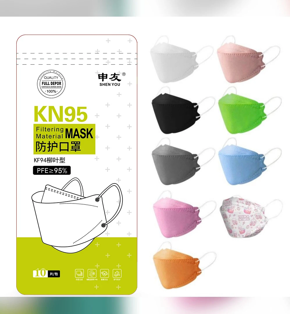 10PCS KF-94 Face M asks 4 Layers for Kids & Adult, KF 94 Face_M ask 4-Ply Cup Dust_M ask 3D Design Shape