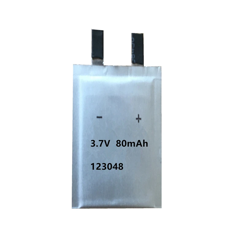 123048 Thin Battery 123048 thin battery 3.7 V rechargeable battery 80 m Ah thickness 1.25 mm