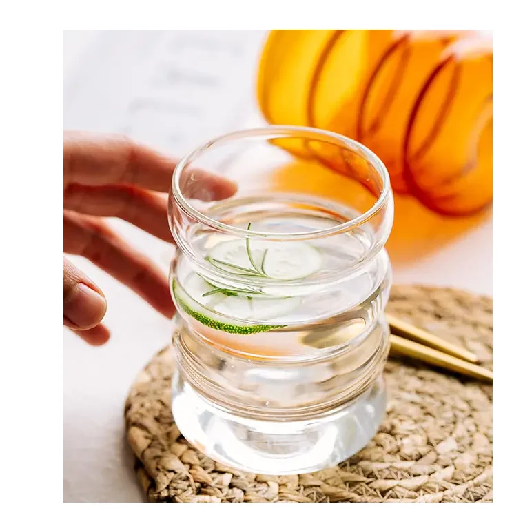 Wholesale spiral glass cup variety of colors Heat-resistant Beer Mug Home Drinkware Gift mugs