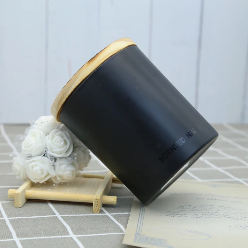 100% Ароматизированная свеча из натурального воска в цветных фейерверках, контейнер для свечей Glsaa для дня рождения с деревянной крышкой