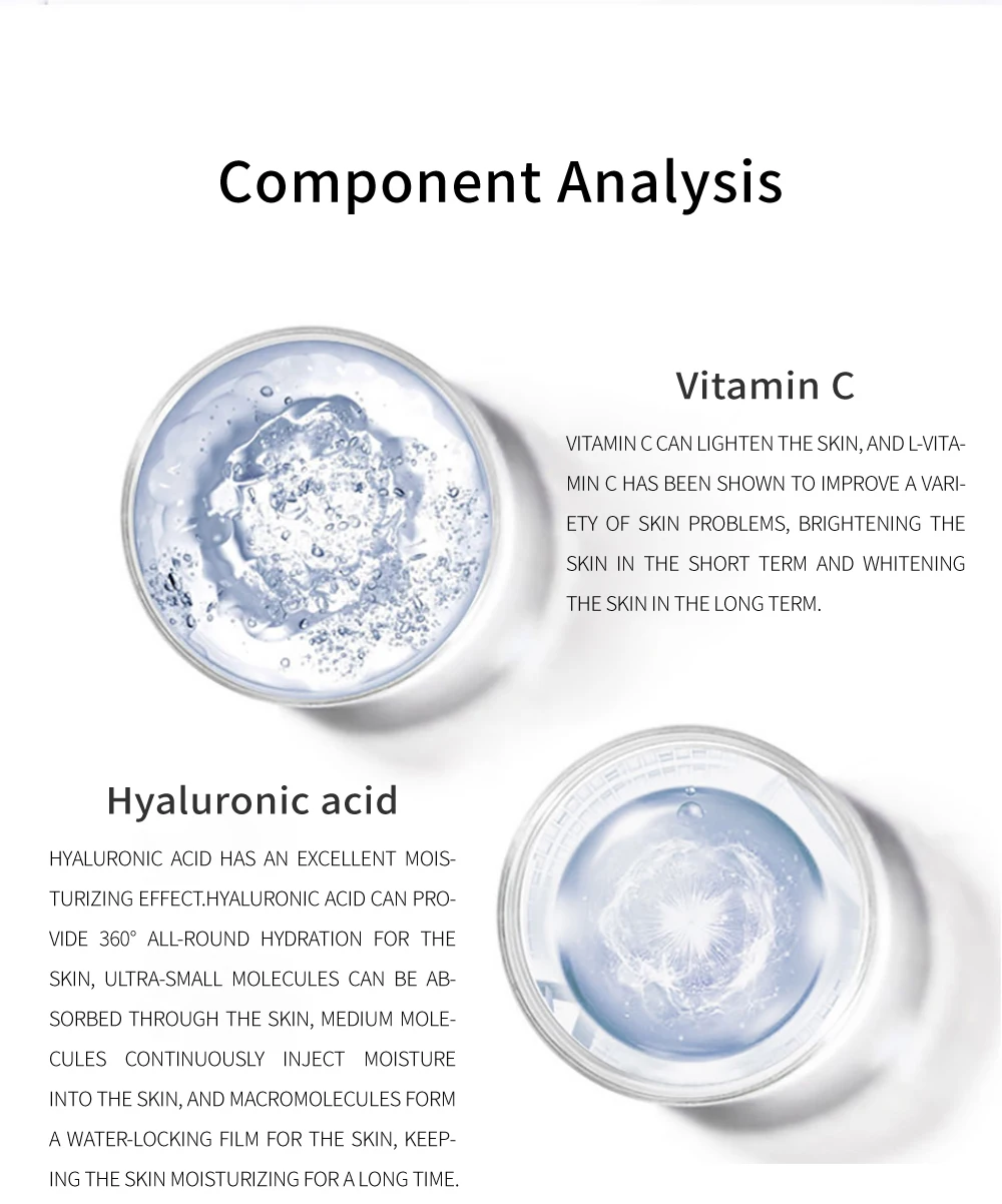 Private Label Skin Care Serum 23% Hyaluronic Acid & VC OEM Organic Anti Aging Brightening Wrinkle Face Vitamin C Serum