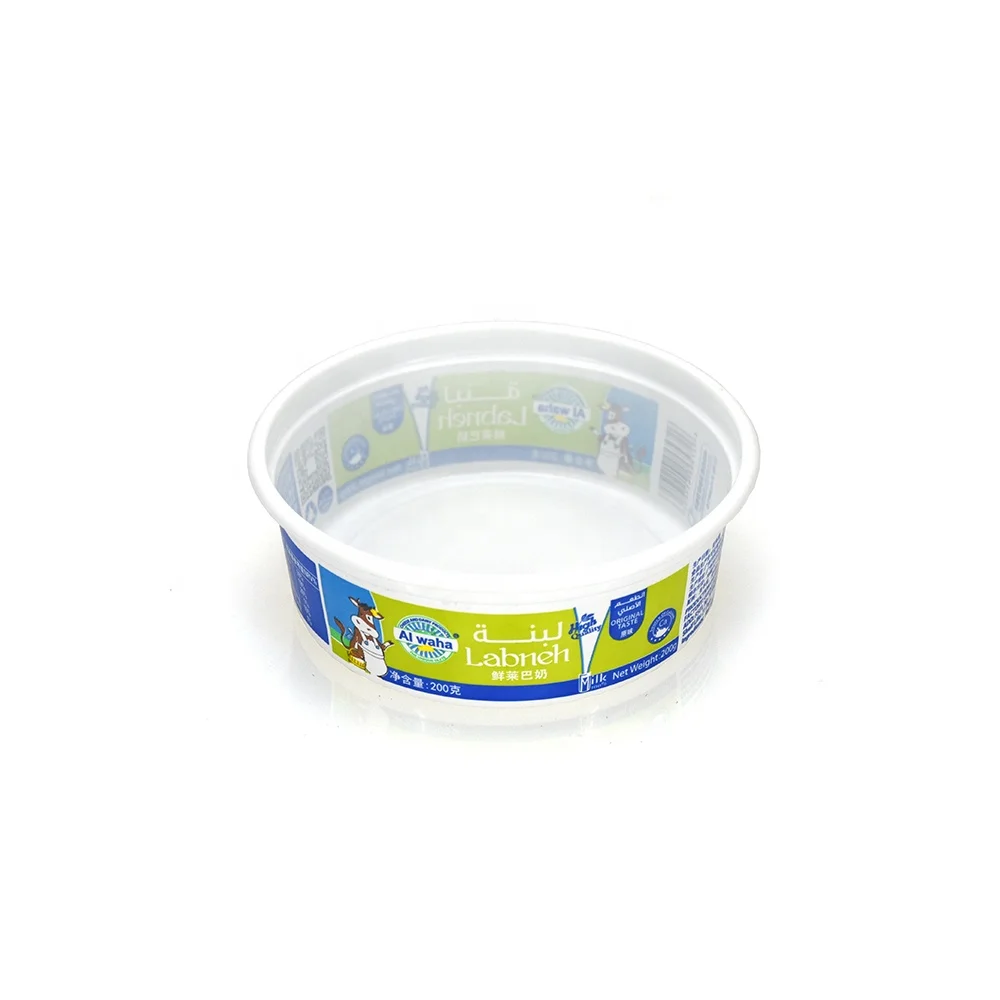 PP packaging pudding/jelly/yaourt/yougurt/yogurt cup container with foil lid plastic lid 200ml