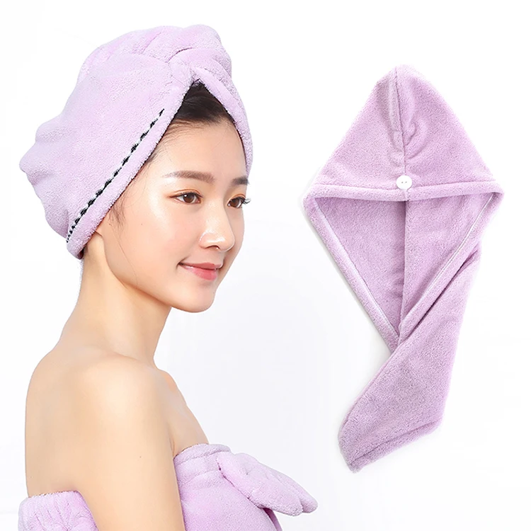 microfiber charmeuse woman hair turban for wet hair