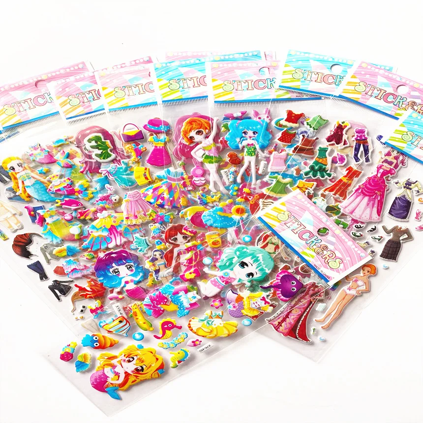 Good Reputation High Quality Puffy Sticker Book,cartoon Kids Gift Puffy Stickers in Bulk