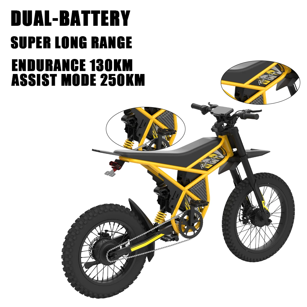 Direct Factory GT73 All Terrain Electric Bike Fat Ebike 110Km Mileage For Riding Electric Bicycles For Sale