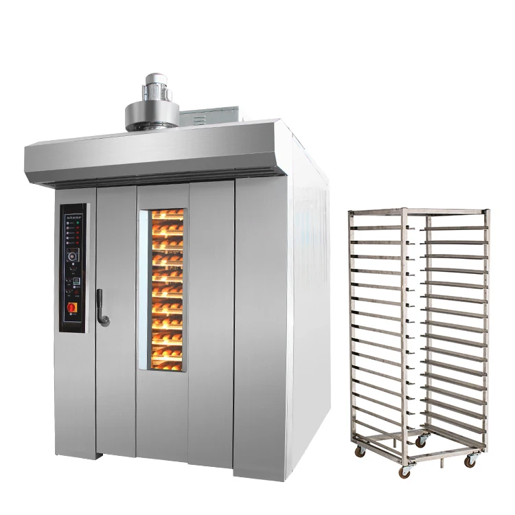 Stainless Steel  Oven-guangzhou Small Rotary Rack Trolley Oven Bakery 64 Rack for Bakery De 16 32 12 Bandejas Suppliers in Kenya