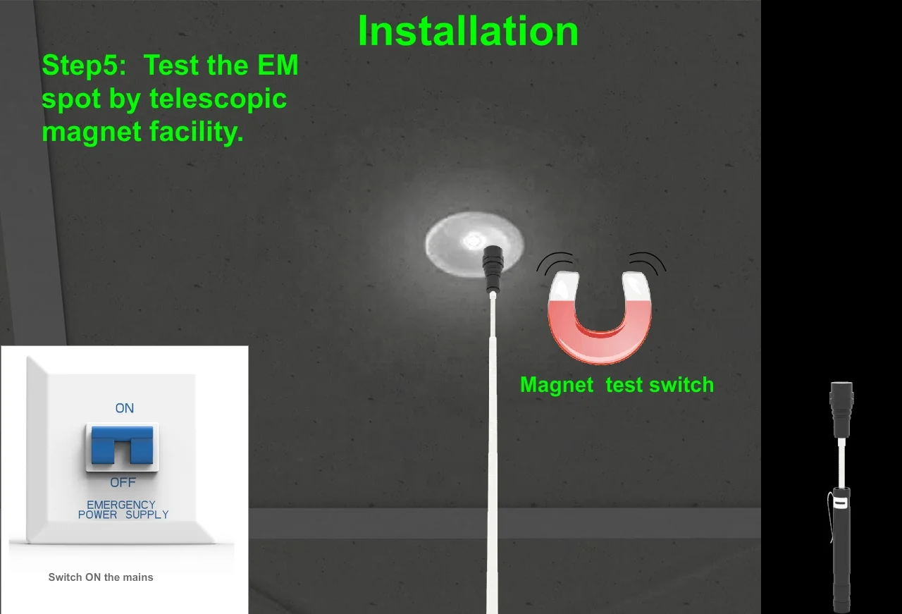 OT-ESP-1N 1W non-maintained emergency spot light