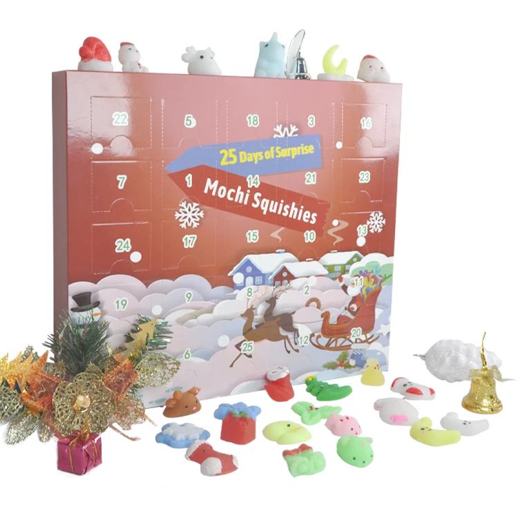 Сжатие игрушки стресс-шар Рождественский Адвент-календарь набор игрушек