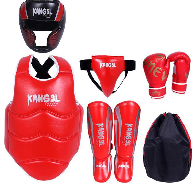 Aji Casque Protection Protector Bucal Protect Fight Equipment Arm Taekwondo Helmet Shin Guard Boxing Protective Gear