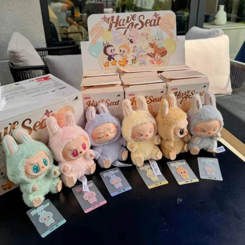 New arrival original V1 V2 labubu toys clothes blind box Random 6-piece combo price includes hidden styles labubu toys dolls