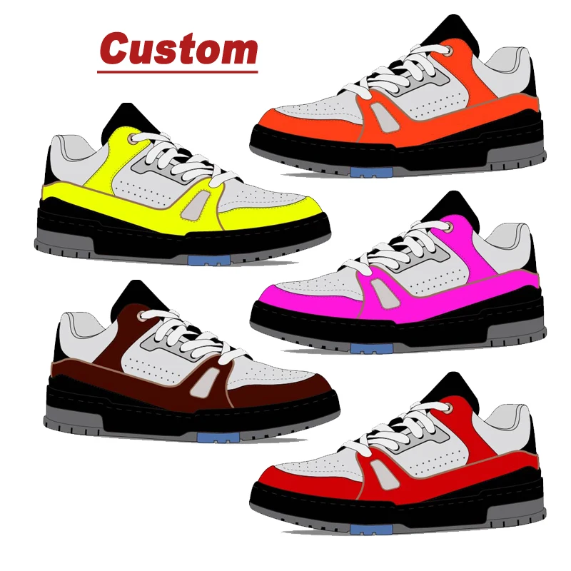 Fully Custom Sneakers Brand Customized LOGO Shoes Men Fashion Casual Platform Walking Running Style Shoes