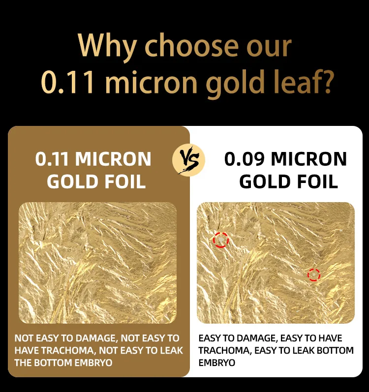 High Quality 24K Pure Genuine Edible Gold Leaf Foil Sheet Food Grade Pure Gold Leaf For Dessert Cakes