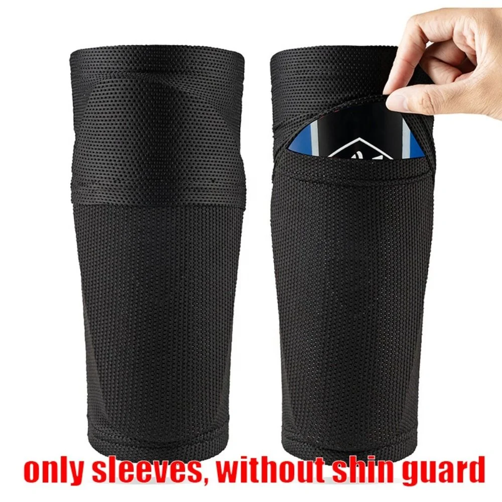 Football Shin Guard with Pocket Compression Calf Sleeve Sports Socks Soccer Leg Support Protector for Adult Teen Children