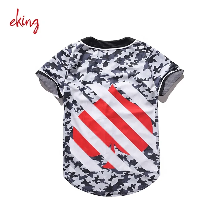 Custom plain baseball jersey tee shirts red and white wholesale