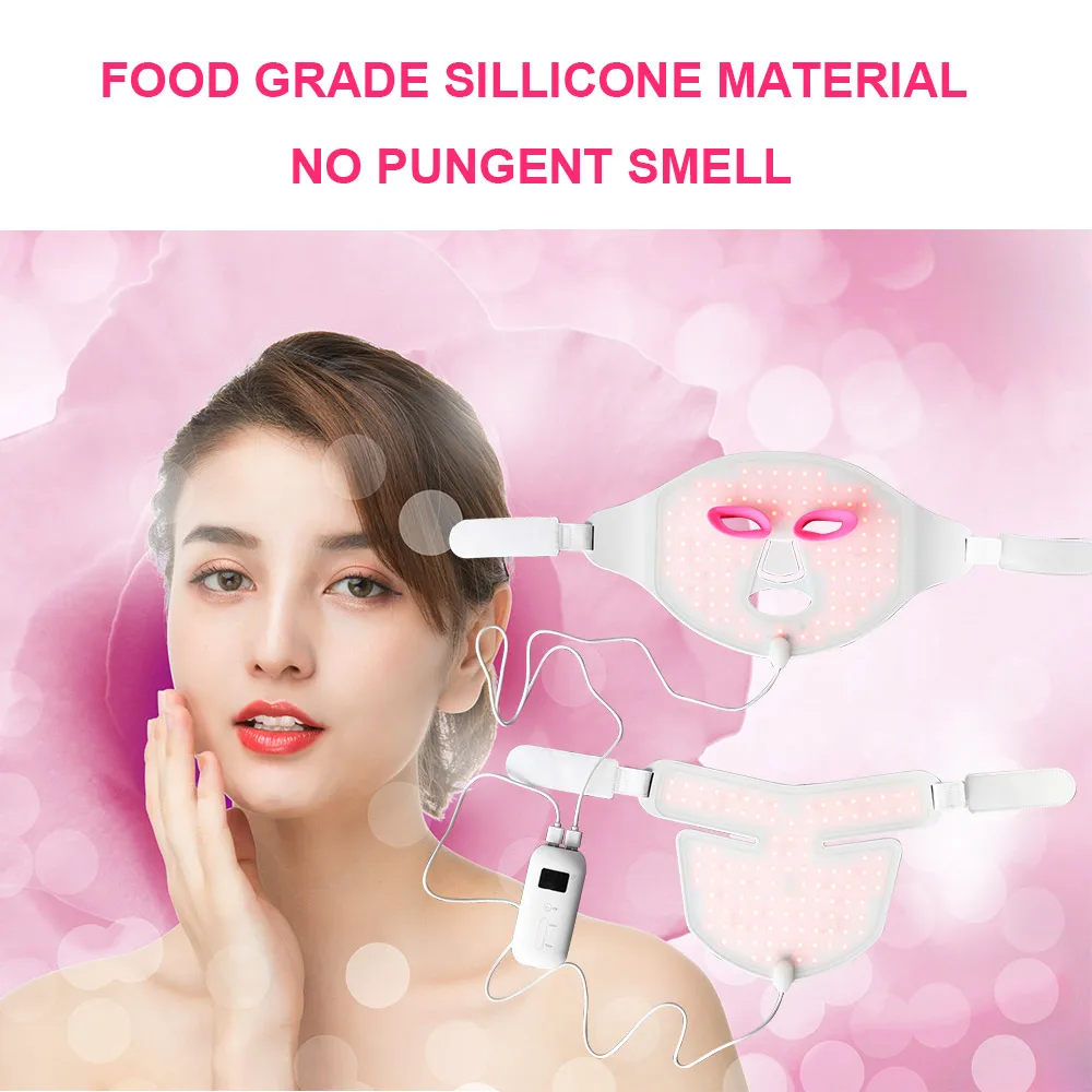 shenzhen idealight beauty 7 color led mask led mask face silicon red infrared led face mask light therapy