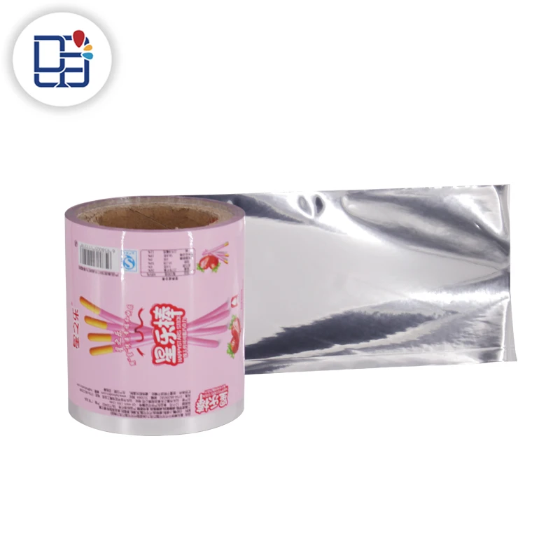 Custom Food Grade Copperplate Printing Potato Chips Roll Tube Food Cover Film Plastic Mylar Roll Film