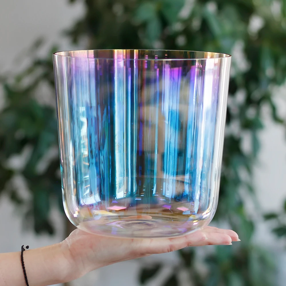 Набор Поющая чаша с прозрачным кварцевым кристаллом 5-8,75 дюйма C D E F G A B Note Оптовая Продажа Прозрачная Чаша для пения с идеальным шагом 432 Гц 440 Гц