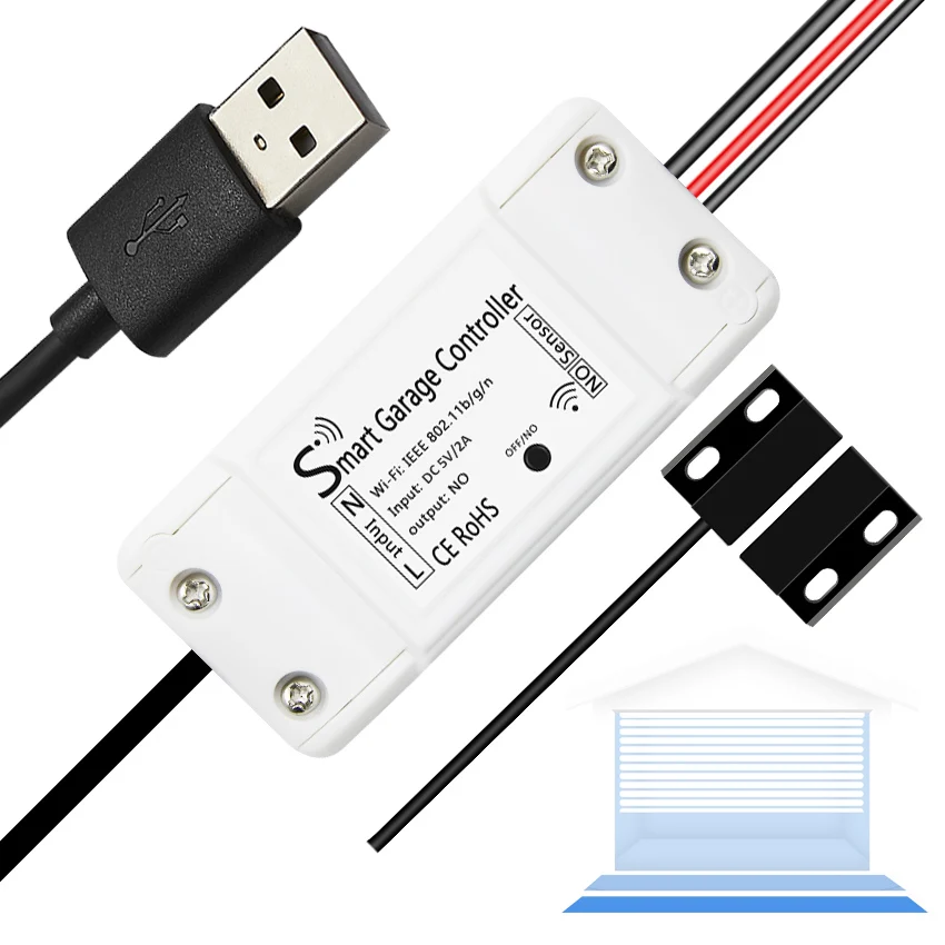 Tuya WiFi Smart Garage Door Opener Genie Garage Door Controller Rolling Door Motor Opener