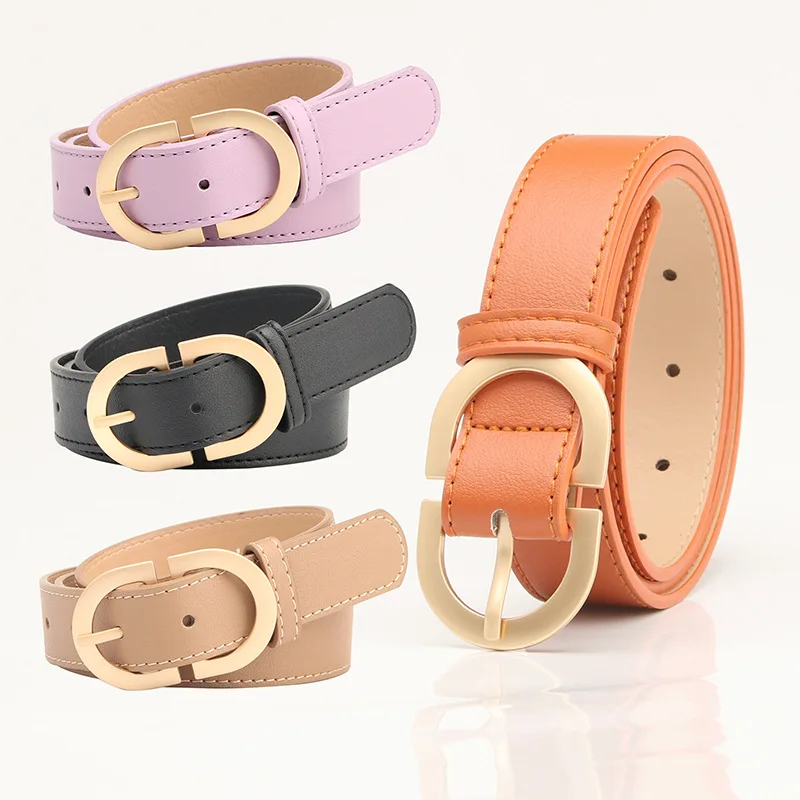 Custom Pu Leather Ladies Belt Korea Style Trendy High School Students Belt In Stock Accessories Womans Belt For Gift