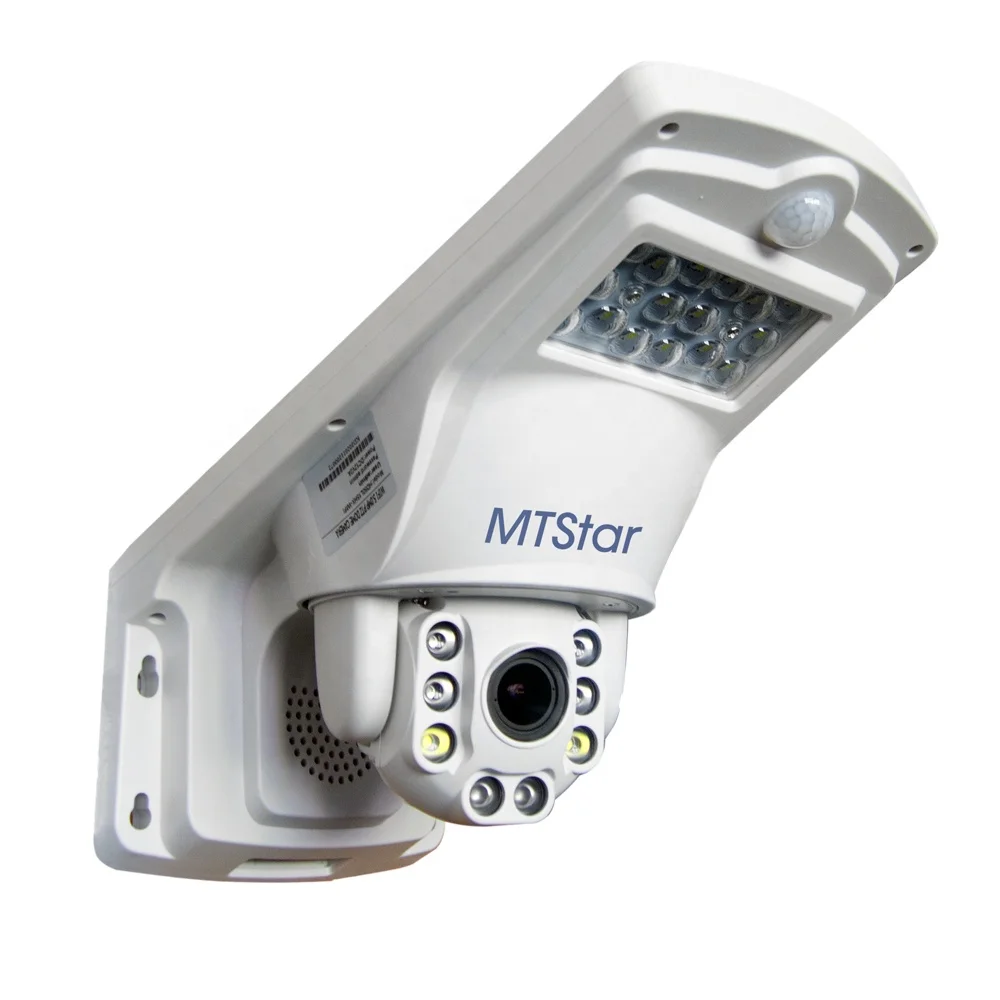5MP 4G WiFi 5x zoom Street lights Lamp video Surveillance CCTV PTZ camera LED Light security camera with street light led