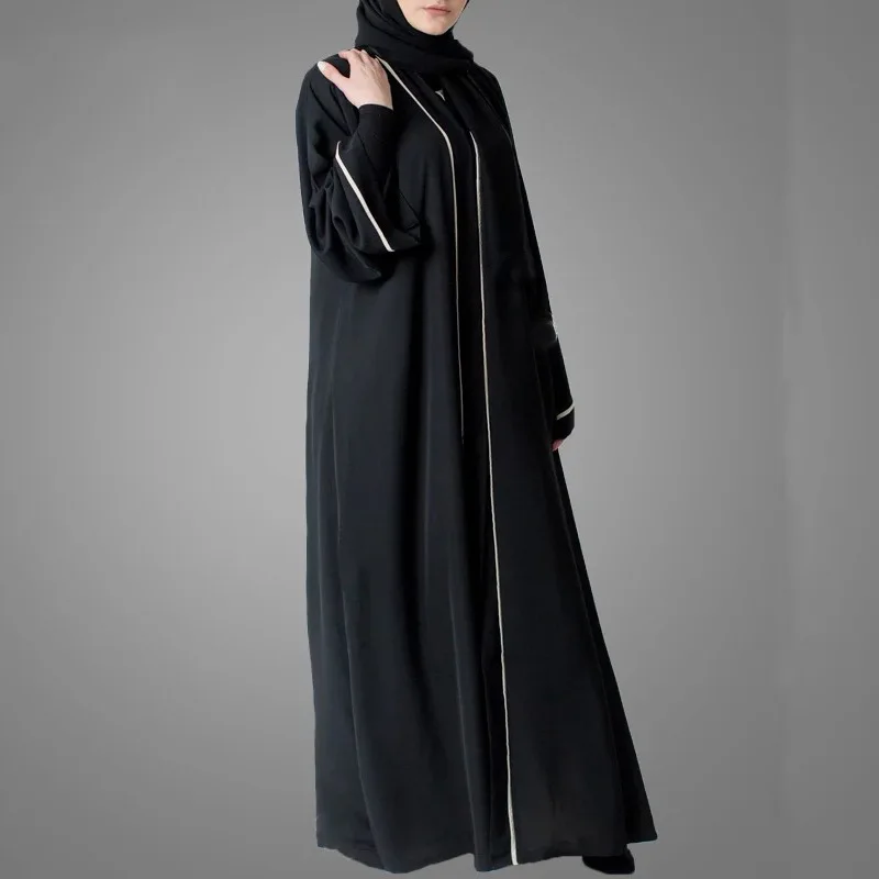 Muslim Fashion Cardigan Robe Abaya Dubai Kaftan Dress Designs Modest Long Dress Muslim Womens Dubai Open Abayas