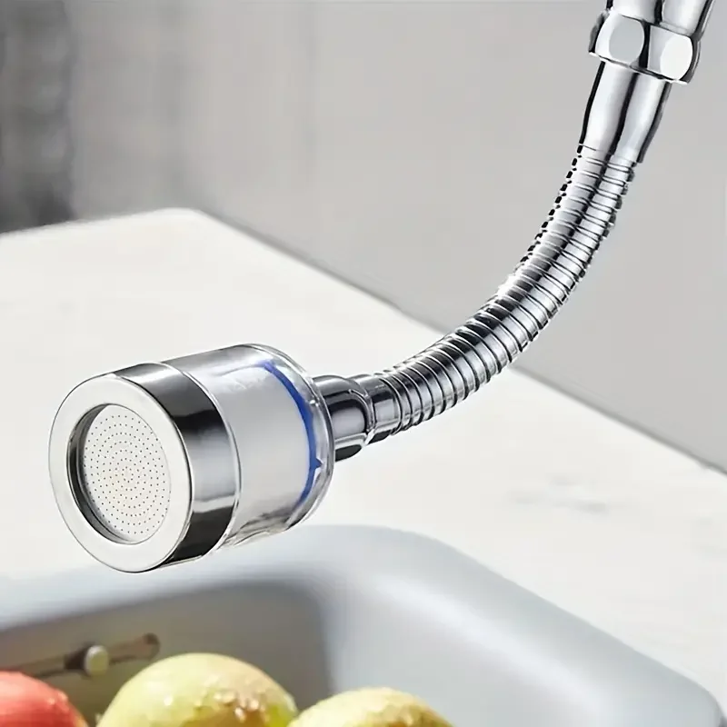 Source Factory 360 Degree Rotating Splash Proof Kitchen Sink Extender, Kitchen Faucet Extender, Tap Water Filtering Shower
