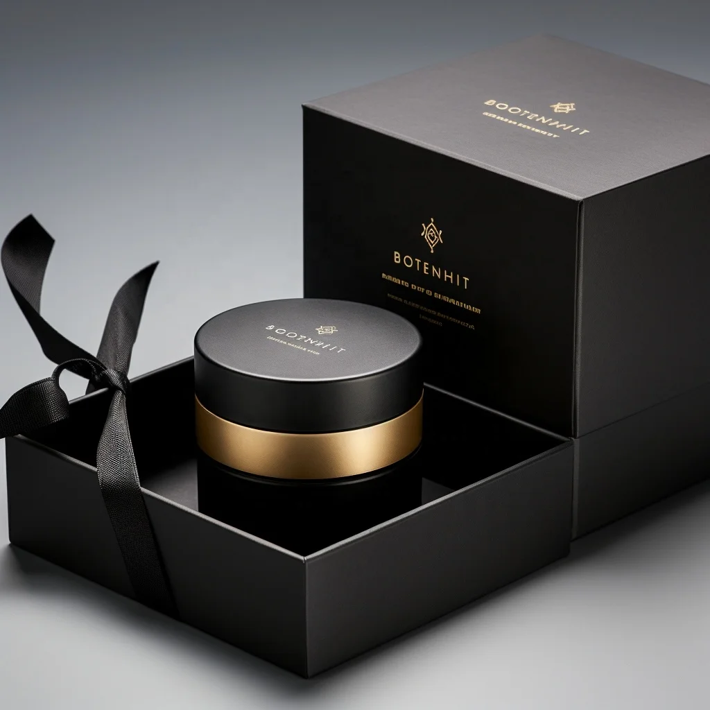 Wholesale Customized Luxury Square Glass Perfume Bottle with Spray Pump 30ml 50ml Cosmetic Perfume Carton Packaging Black Set