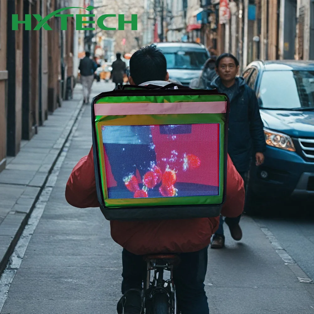 Wi-Fi 4G Supported Advertising Backpack for Food Delivery Digital Signage and Displays