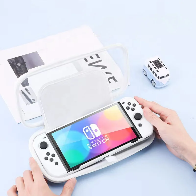 hot sale eva video  game console phone display case portable transparent crystal game console eva case for switc/oled