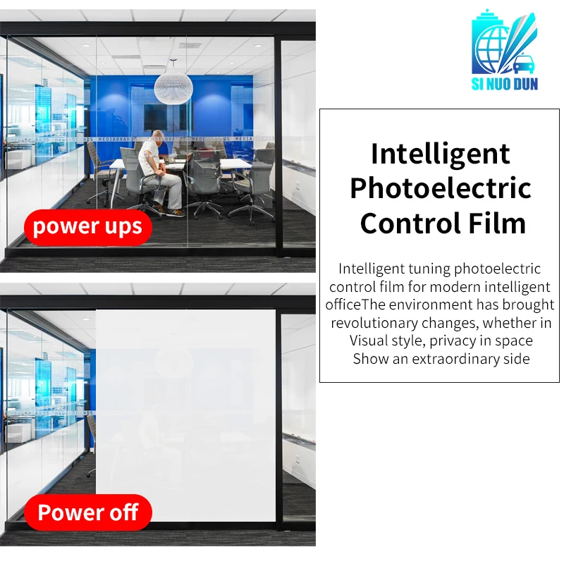 Matte white PDLC Magic Electric control glass Switchable Smart Film with projection