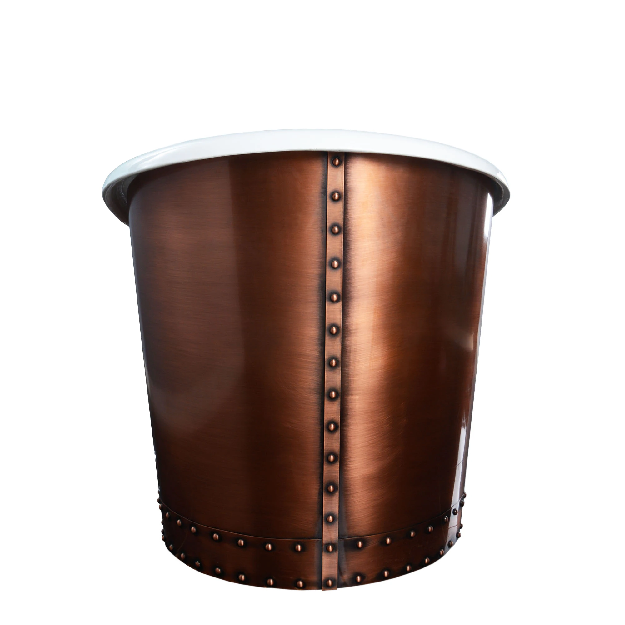 Медная юбка отдельно стоящая чугунная Ванна