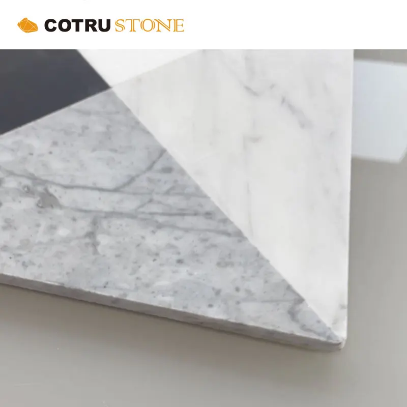 Xiamen stone White and black Mixed Luxury Lobby floor Natural Marble Stripe Mosaic Customized Tiles Price