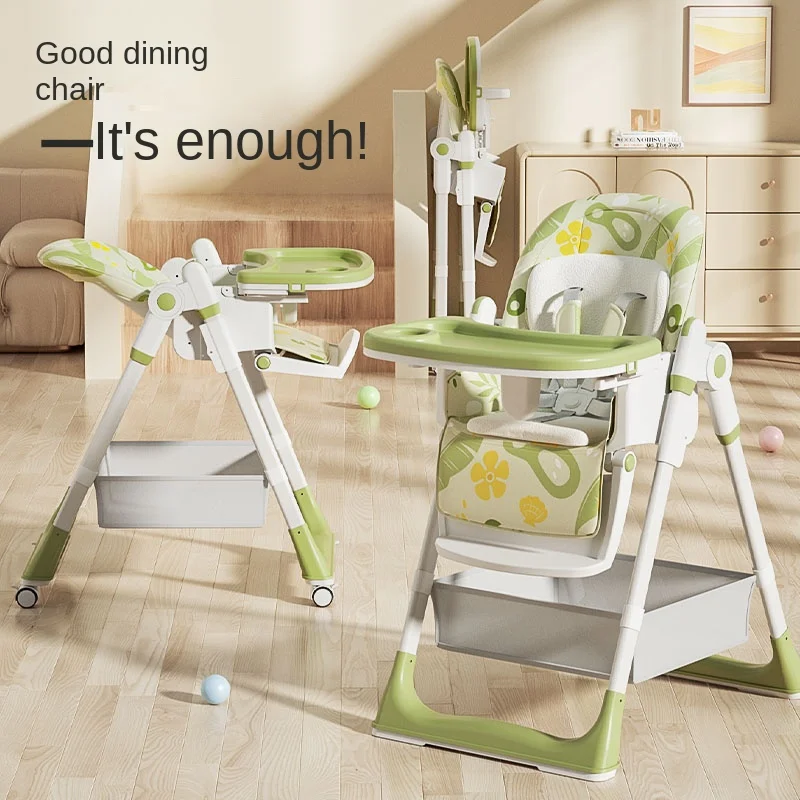 Multifunction Restaurantl Foldable High Chair Baby Dining Chair Booster Seat Foldable Baby Feeding Chair