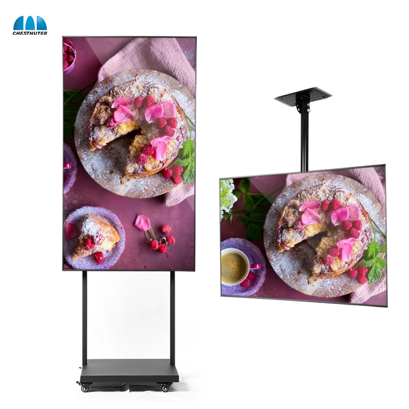 High Brightness Window LCD Monitor Dual Side Advertising Screen 3000 nit Digital Signage Sunlight Readable Window Facing Display