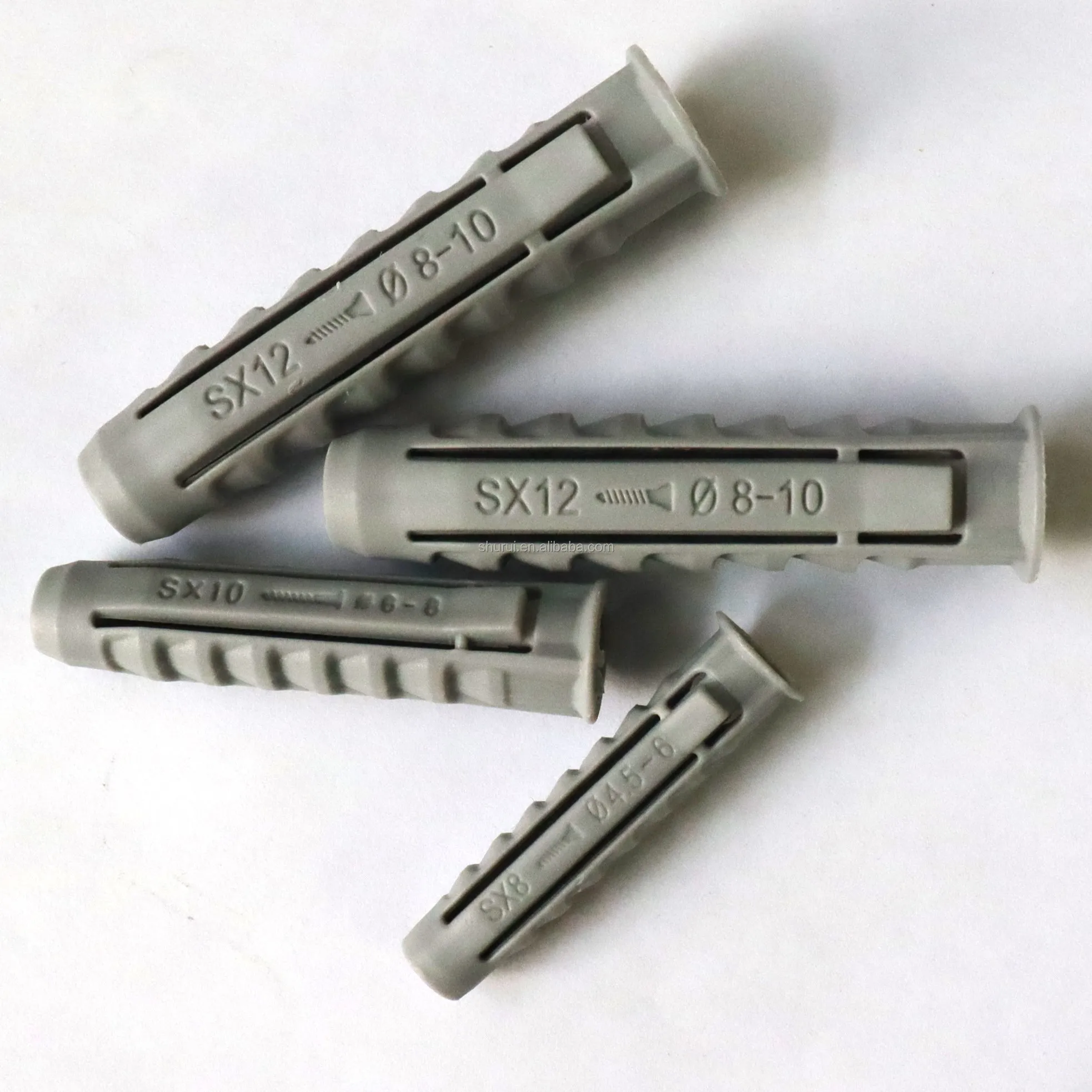 100pcs 30*60mm White Fast Fixing Expansion Screw Anchor Practical PE Plastic Wall Anchor Bolt for Installation