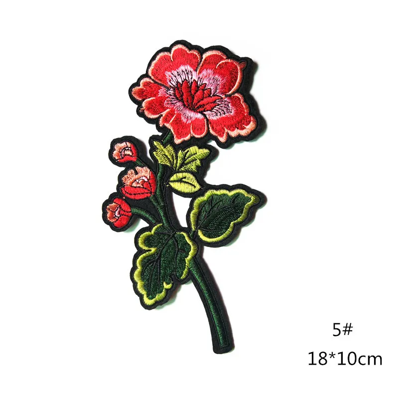 ready to ship embroidery patch cloth fabric applique embroidery flower patches for garment decoration