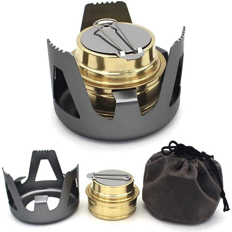KingGear Custom Logo Alcohol Stove Outdoor Burners Portable Mini Stove Picnic Mini Camping Alcohol Stove