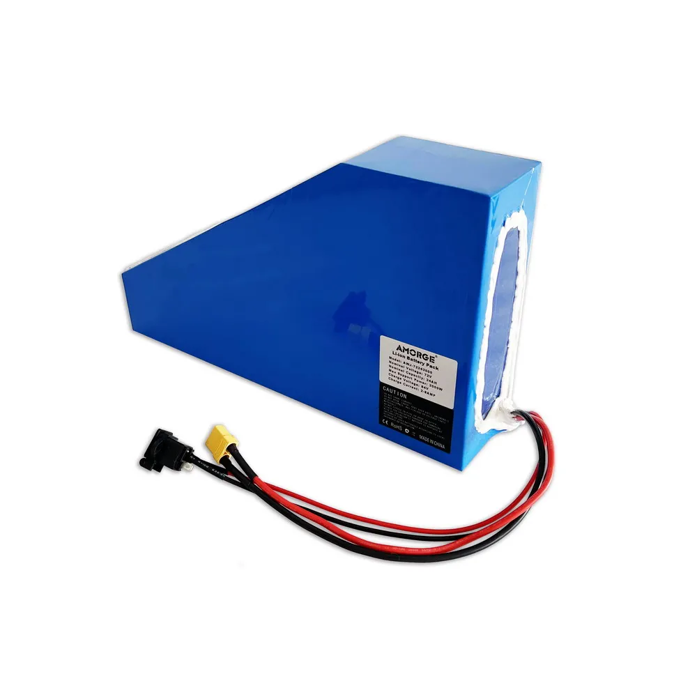 Amorge  Custom 72V 24Ah  60AMP Lithium Li Ion Triangular Battery Pack