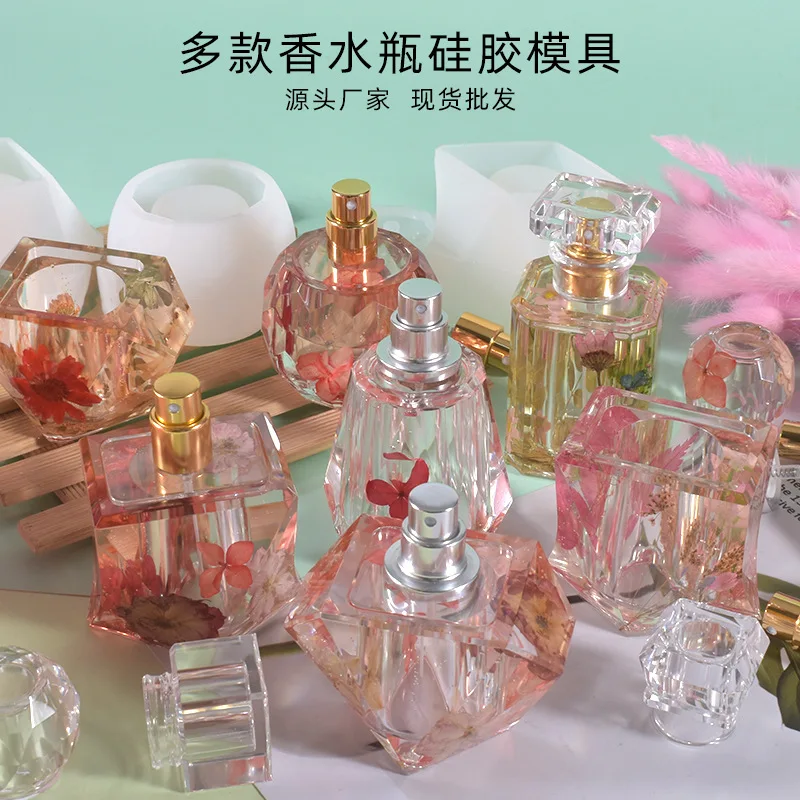 M3131 New Perfume Bottle Silicone Mold Making Crystal Resin Casting Mold Epoxy Resin