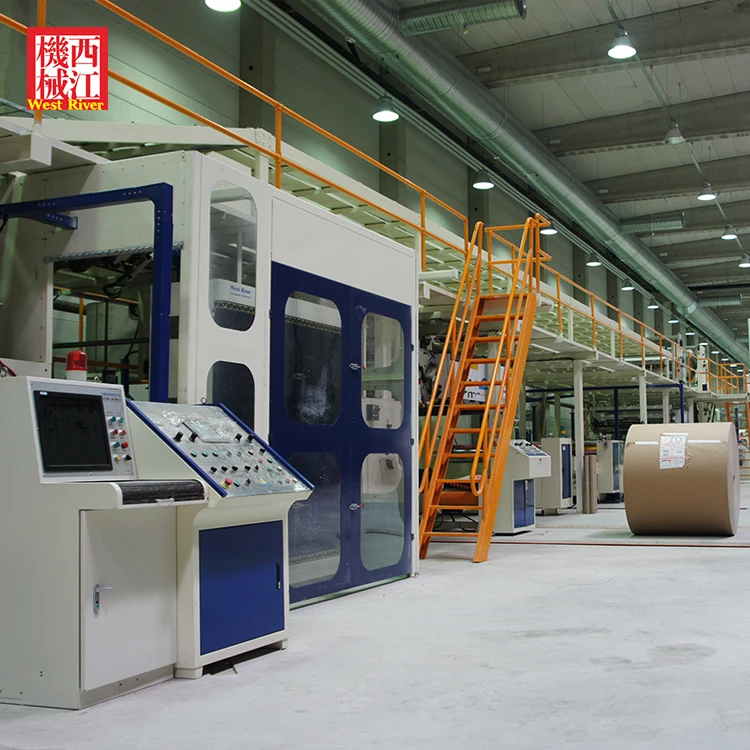 
 Линия по производству гофрированного картона с резаком для картонных коробок  