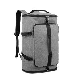 adjustable shoulder belt sport waterproof zipper nylon canvas sneaker toiletry men luggage bags travel backpack